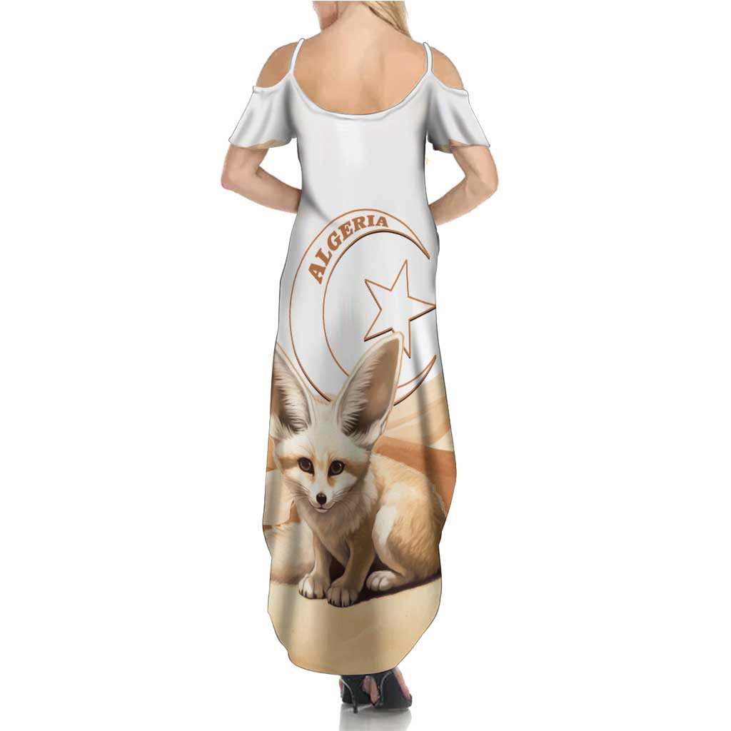 Fennec Fox Algeria Family Matching Summer Maxi Dress and Hawaiian Shirt Algerian Sahara - Wonder Print Shop