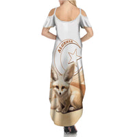 Fennec Fox Algeria Family Matching Summer Maxi Dress and Hawaiian Shirt Algerian Sahara - Wonder Print Shop