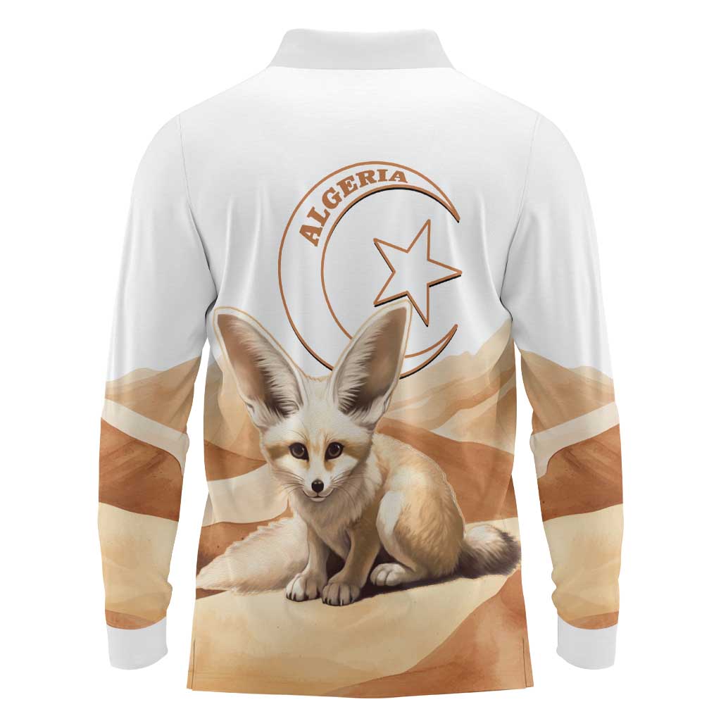 Fennec Fox Algeria Long Sleeve Polo Shirt Algerian Sahara - Wonder Print Shop