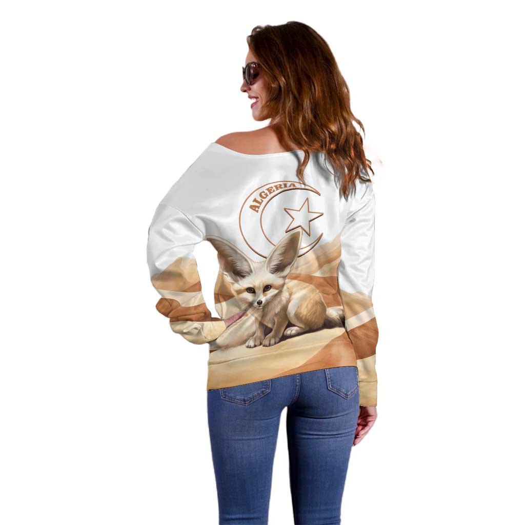 Fennec Fox Algeria Off Shoulder Sweater Algerian Sahara - Wonder Print Shop