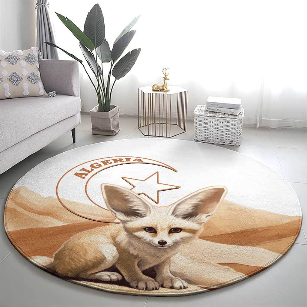 Fennec Fox Algeria Round Carpet Algerian Sahara