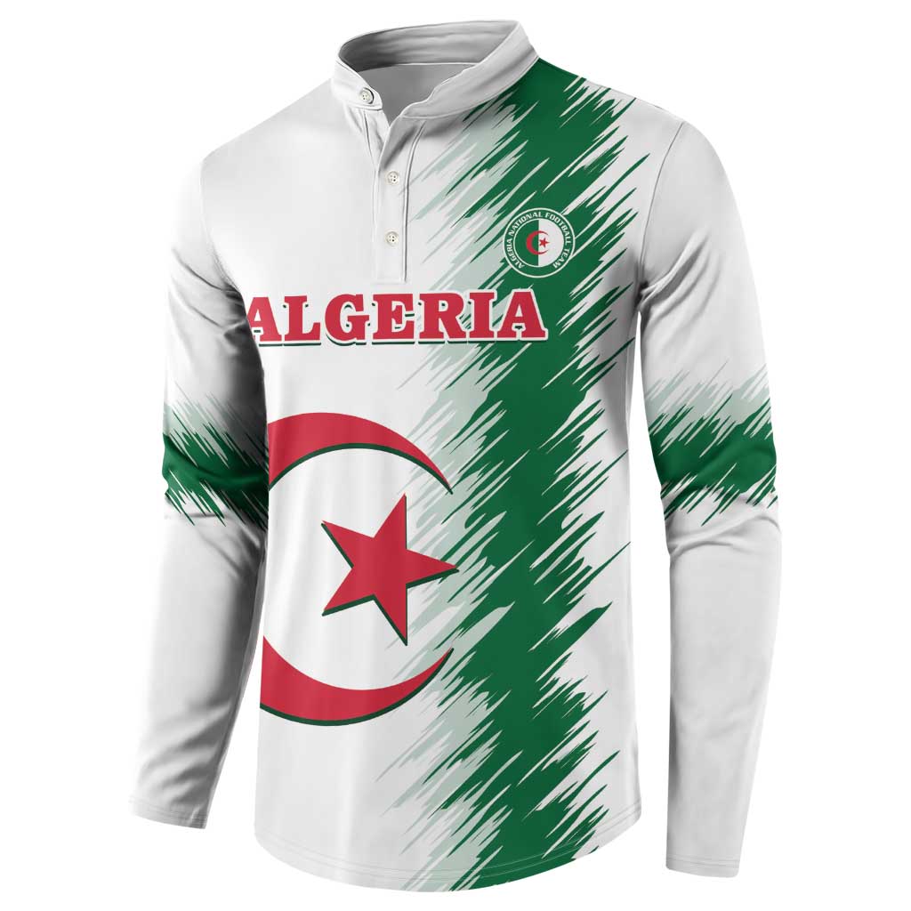 Custom Algeria Football Button Sweatshirt Go The Greens - Wonder Print Shop