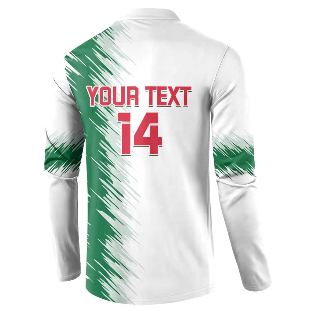 Custom Algeria Football Button Sweatshirt Go The Greens - Wonder Print Shop