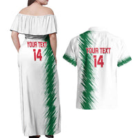 Custom Algeria Football Couples Matching Off Shoulder Maxi Dress and Hawaiian Shirt Go The Greens - Wonder Print Shop