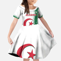 Custom Algeria Football Family Matching Short Sleeve Bodycon Dress and Hawaiian Shirt Go The Greens - Wonder Print Shop