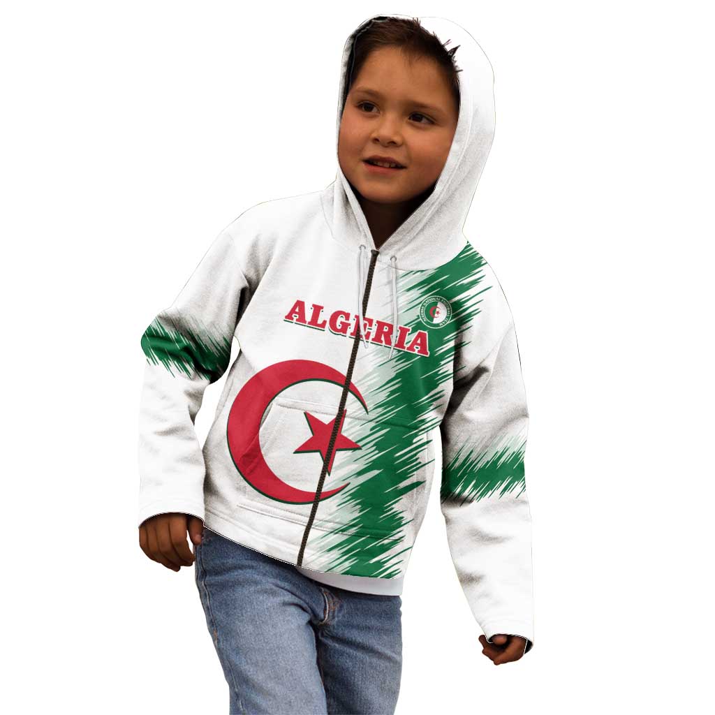 Custom Algeria Football Kid Hoodie Go The Greens - Wonder Print Shop