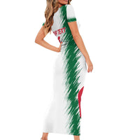 Custom Algeria Football Short Sleeve Bodycon Dress Go The Greens - Wonder Print Shop