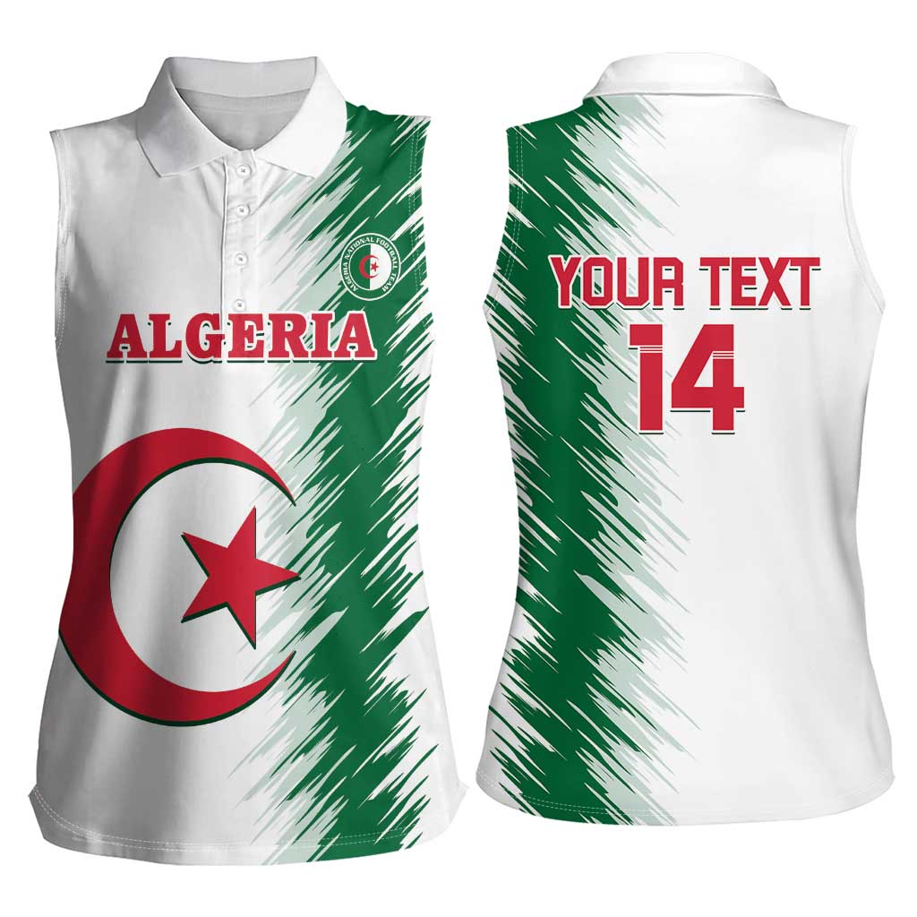Custom Algeria Football Women Sleeveless Polo Shirt Go The Greens - Wonder Print Shop