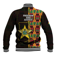 Ghana 1957 Baseball Jacket Independence Anniversary Kente Pattern