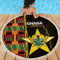 Ghana 1957 Beach Blanket Independence Anniversary Kente Pattern