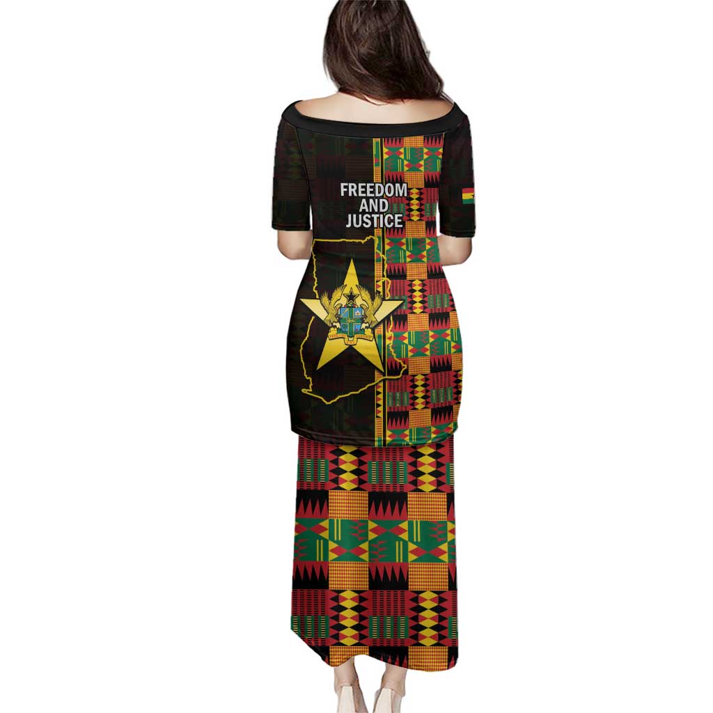 Ghana 1957 Family Matching Puletasi and Hawaiian Shirt Independence Anniversary Kente Pattern