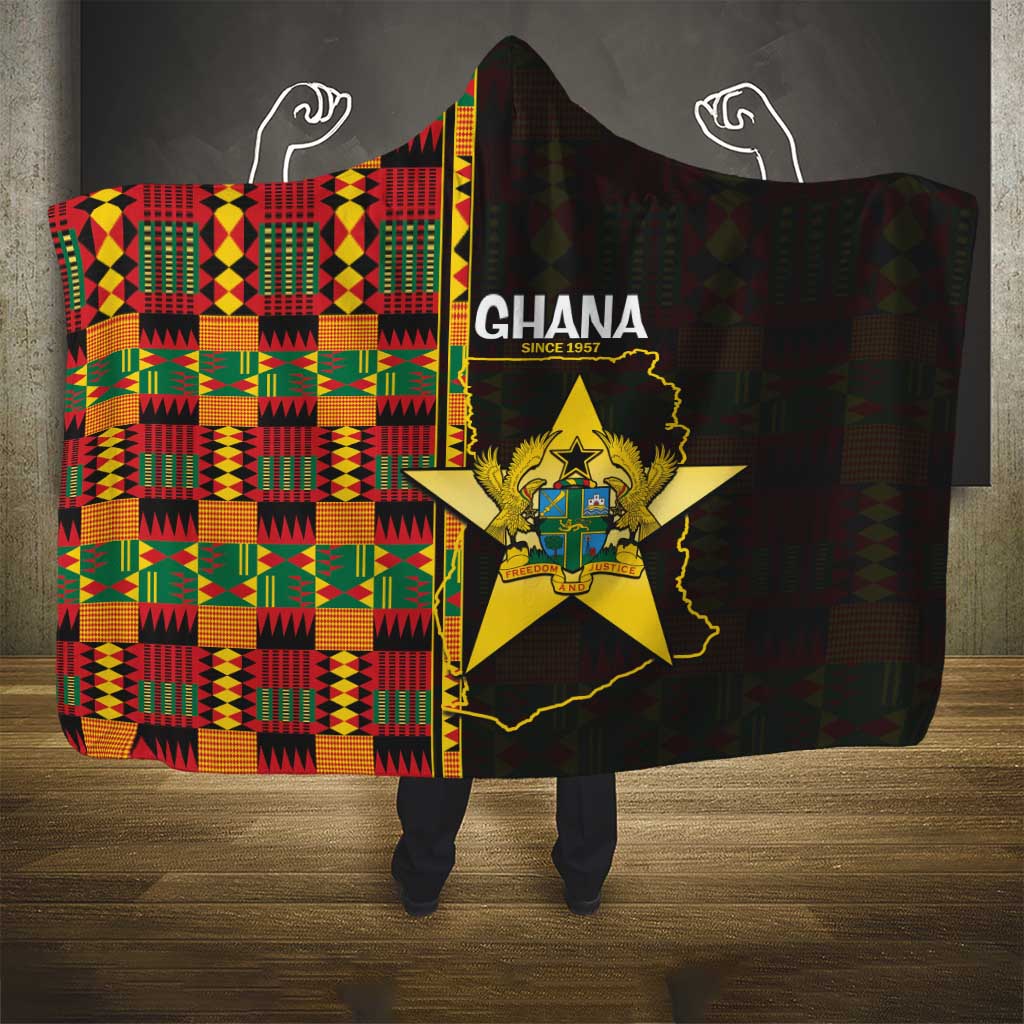 Ghana 1957 Hooded Blanket Independence Anniversary Kente Pattern