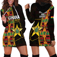 Ghana 1957 Hoodie Dress Independence Anniversary Kente Pattern