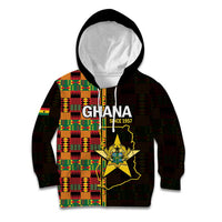 Ghana 1957 Kid Hoodie Independence Anniversary Kente Pattern