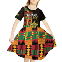 Ghana 1957 Kid Short Sleeve Dress Independence Anniversary Kente Pattern