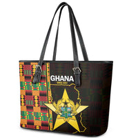 Ghana 1957 Leather Tote Bag Independence Anniversary Kente Pattern