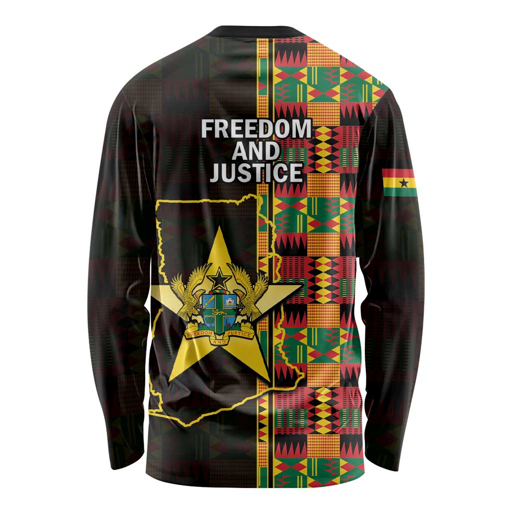 Ghana 1957 Long Sleeve Shirt Independence Anniversary Kente Pattern