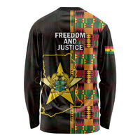 Ghana 1957 Long Sleeve Shirt Independence Anniversary Kente Pattern