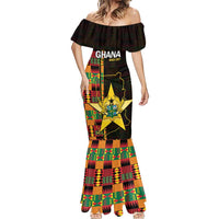 Ghana 1957 Mermaid Dress Independence Anniversary Kente Pattern