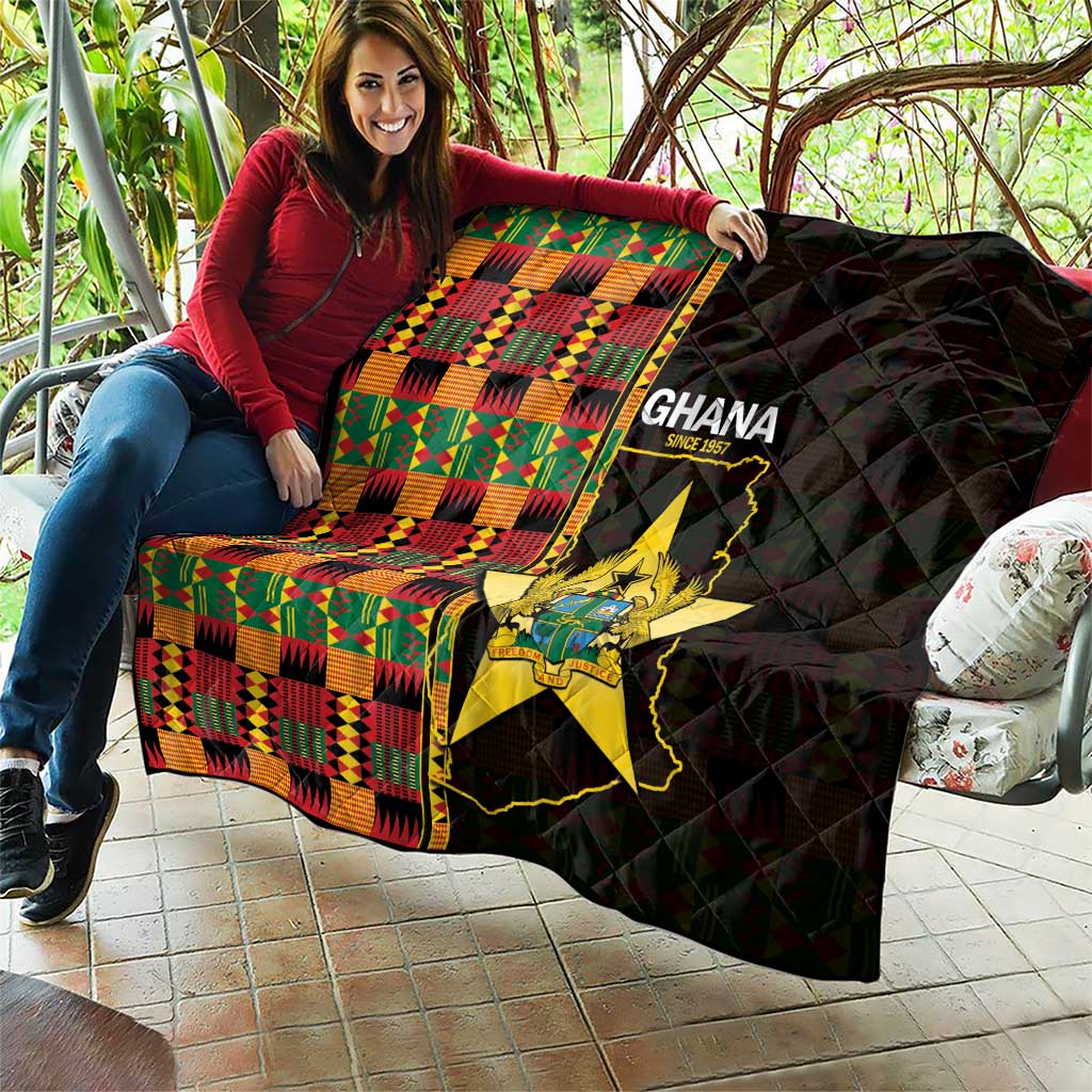 Ghana 1957 Quilt Independence Anniversary Kente Pattern