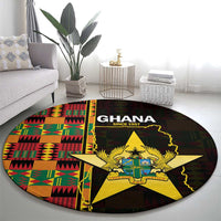 Ghana 1957 Round Carpet Independence Anniversary Kente Pattern