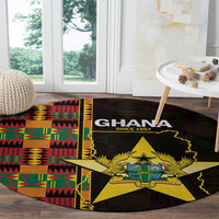 Ghana 1957 Round Carpet Independence Anniversary Kente Pattern