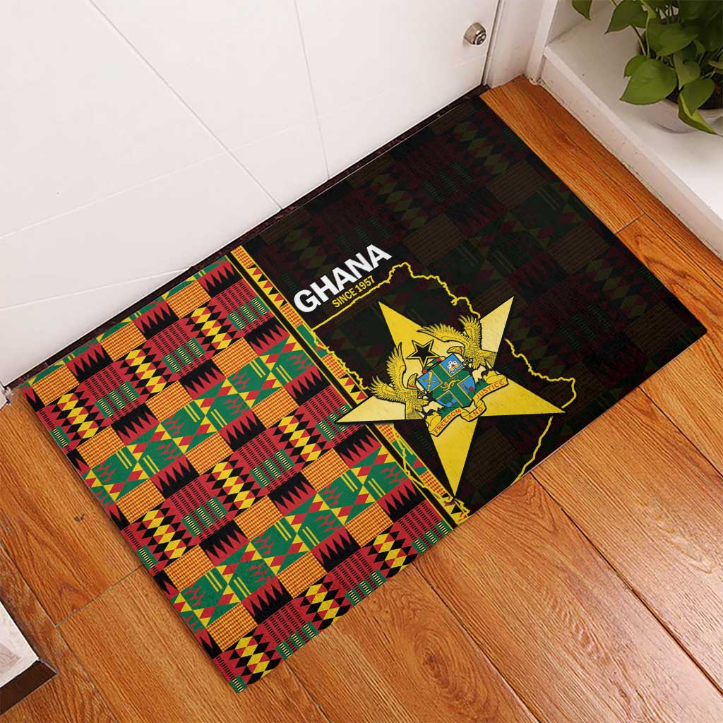 Ghana 1957 Rubber Doormat Independence Anniversary Kente Pattern