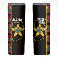 Ghana 1957 Skinny Tumbler Independence Anniversary Kente Pattern