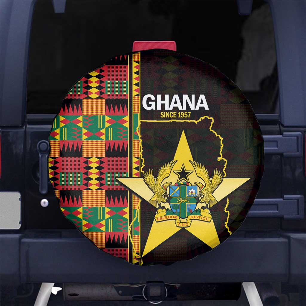 Ghana 1957 Spare Tire Cover Independence Anniversary Kente Pattern