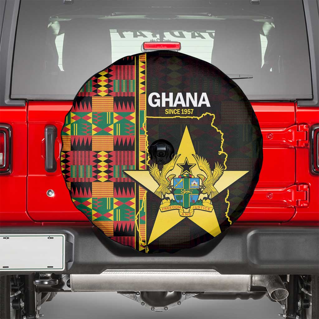 Ghana 1957 Spare Tire Cover Independence Anniversary Kente Pattern