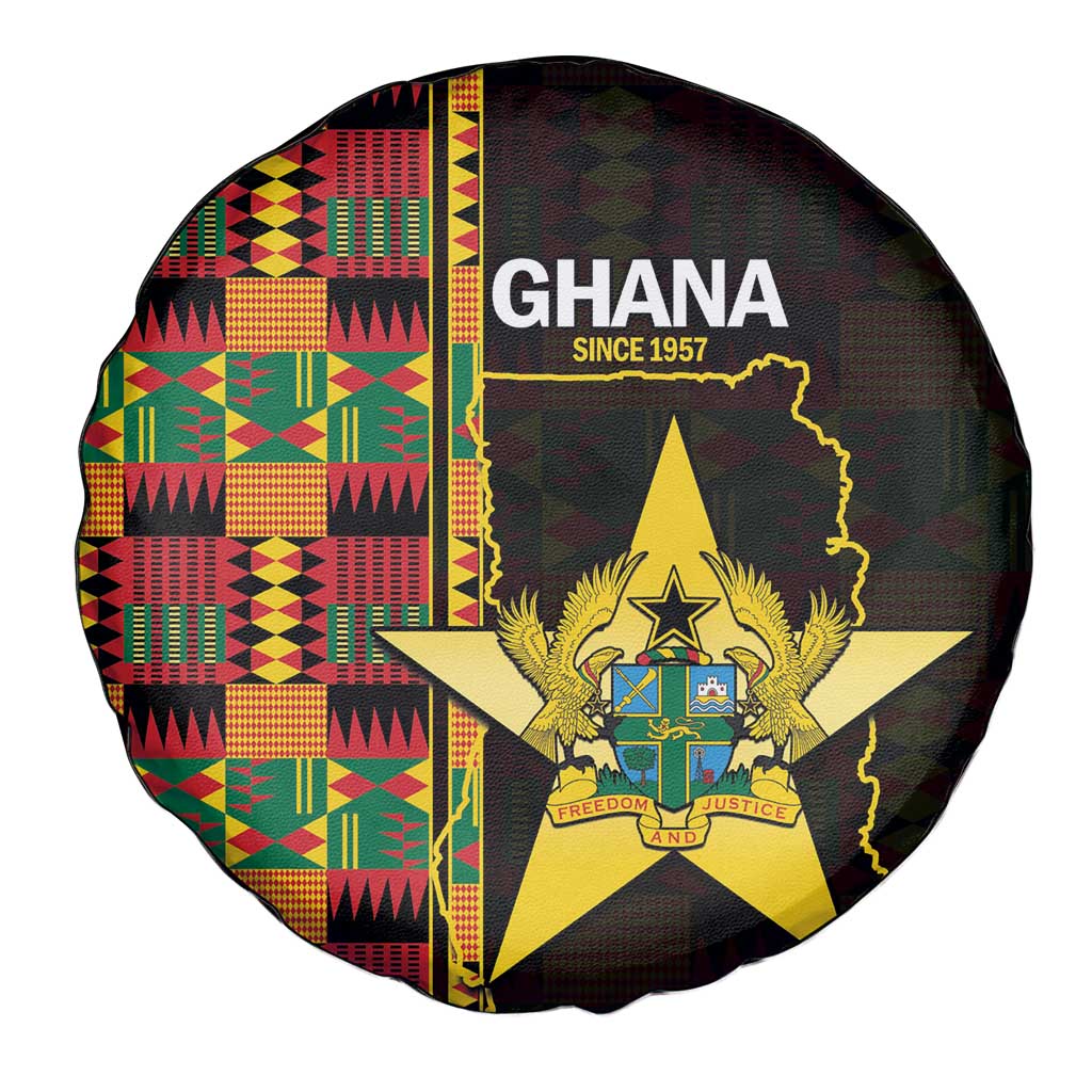 Ghana 1957 Spare Tire Cover Independence Anniversary Kente Pattern