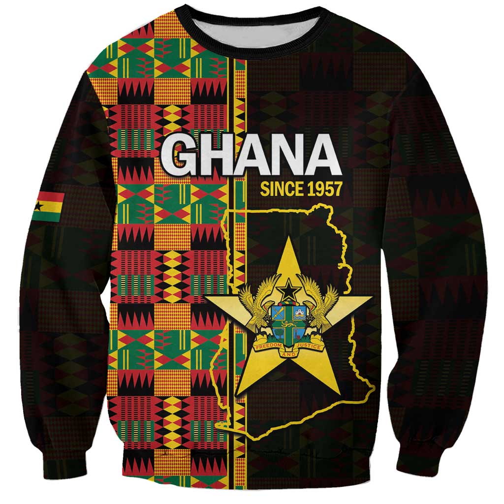 Ghana 1957 Sweatshirt Independence Anniversary Kente Pattern