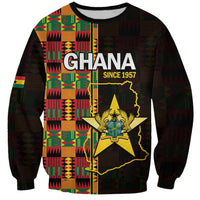 Ghana 1957 Sweatshirt Independence Anniversary Kente Pattern