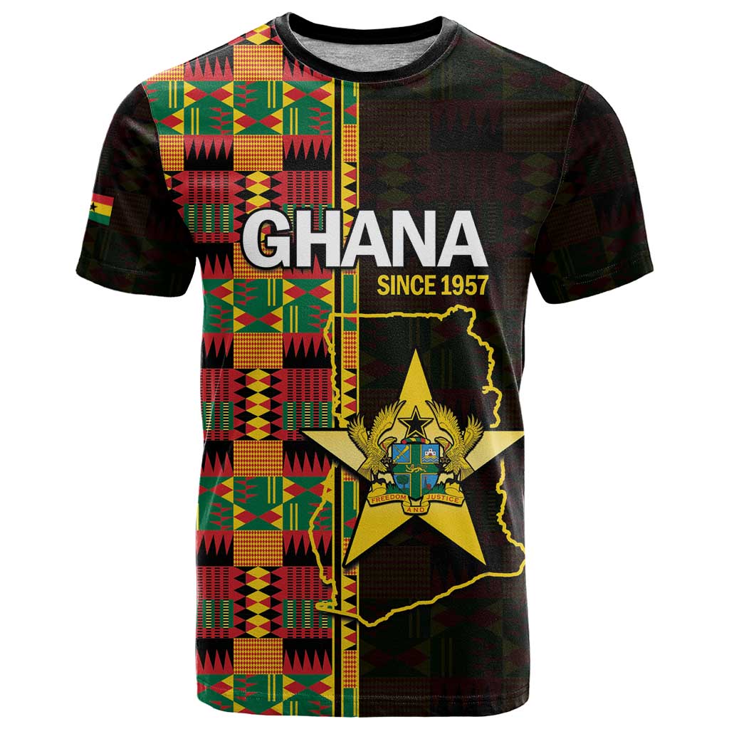 Ghana 1957 T Shirt Independence Anniversary Kente Pattern