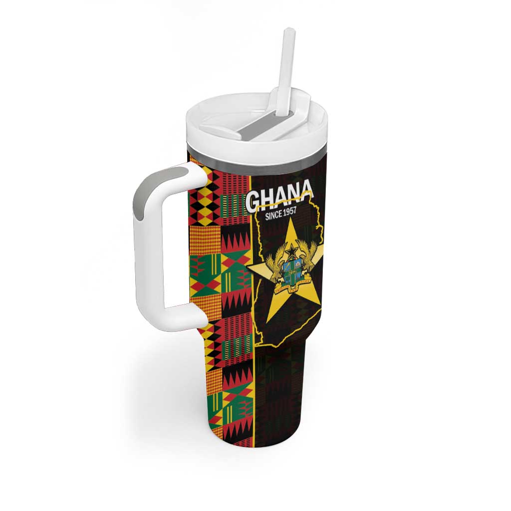 Ghana 1957 Tumbler With Handle Independence Anniversary Kente Pattern