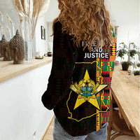 Ghana 1957 Women Casual Shirt Independence Anniversary Kente Pattern