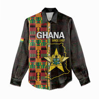 Ghana 1957 Women Casual Shirt Independence Anniversary Kente Pattern