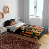 Custom Ghana Football Bedding Set 2025 Go Black Stars Adinkra pattern