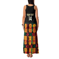 Custom Ghana Football Family Matching Tank Maxi Dress and Hawaiian Shirt 2025 Go Black Stars Adinkra pattern