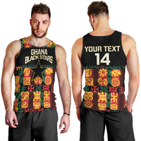 Custom Ghana Football Men Tank Top 2025 Go Black Stars Adinkra pattern