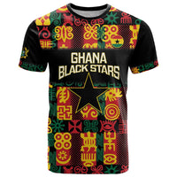 Custom Ghana Football T Shirt 2025 Go Black Stars Adinkra pattern