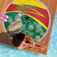 Custom Ghana Cricket Beach Blanket Go Ghanaian Tawny Eagle