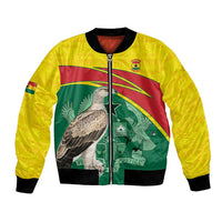 Custom Ghana Cricket Bomber Jacket Go Ghanaian Tawny Eagle