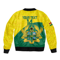 Custom Ghana Cricket Bomber Jacket Go Ghanaian Tawny Eagle