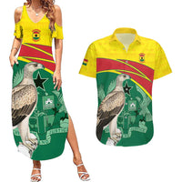 Custom Ghana Cricket Couples Matching Summer Maxi Dress and Hawaiian Shirt Go Ghanaian Tawny Eagle