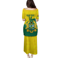 Custom Ghana Cricket Family Matching Puletasi and Hawaiian Shirt Go Ghanaian Tawny Eagle