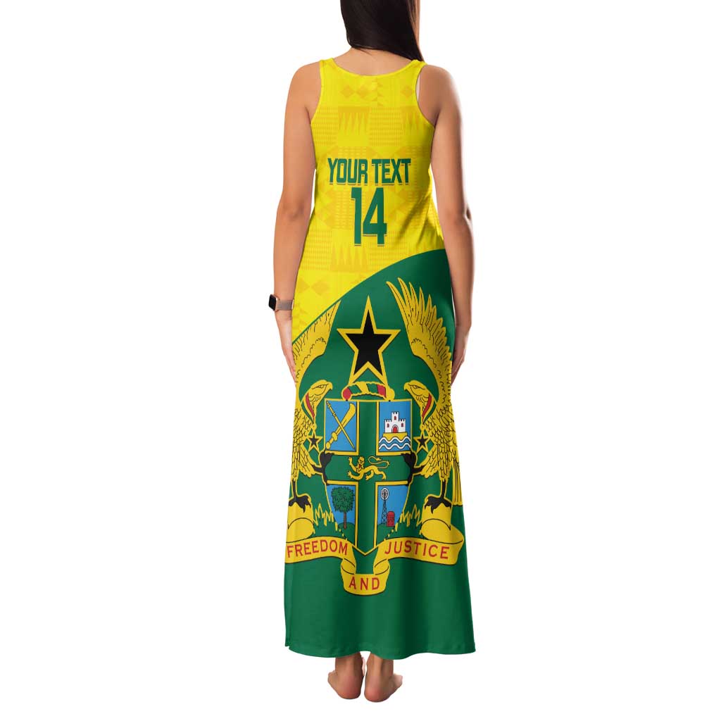 Custom Ghana Cricket Family Matching Tank Maxi Dress and Hawaiian Shirt Go Ghanaian Tawny Eagle
