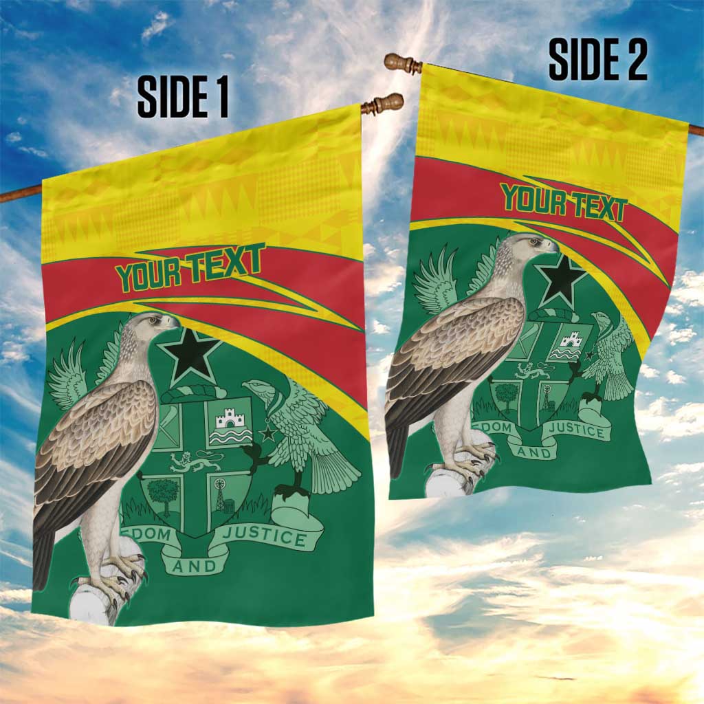 Custom Ghana Cricket Garden Flag Go Ghanaian Tawny Eagle