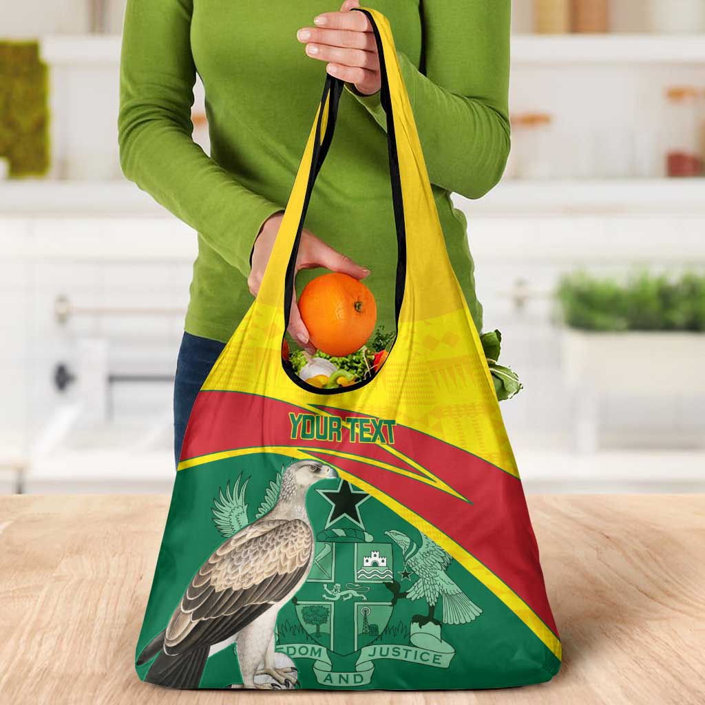 Custom Ghana Cricket Grocery Bag Go Ghanaian Tawny Eagle