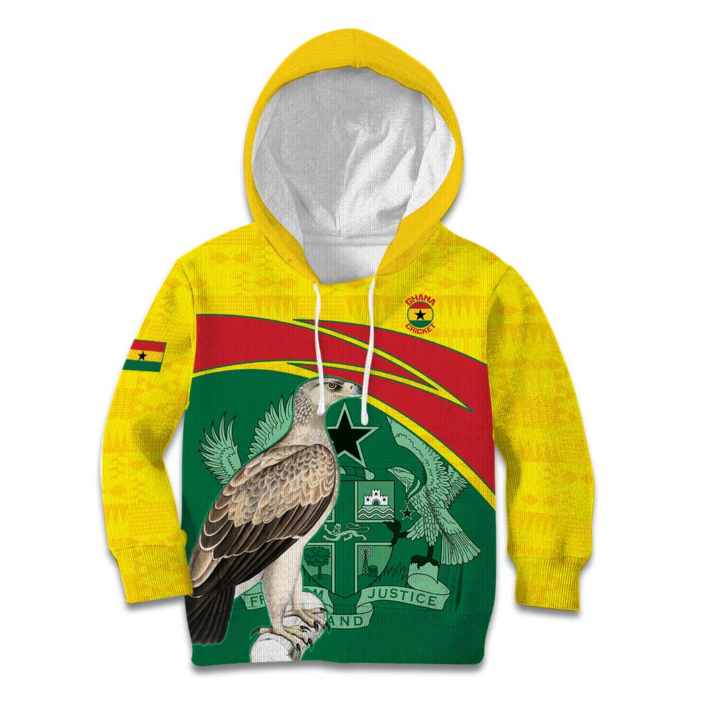 Custom Ghana Cricket Kid Hoodie Go Ghanaian Tawny Eagle
